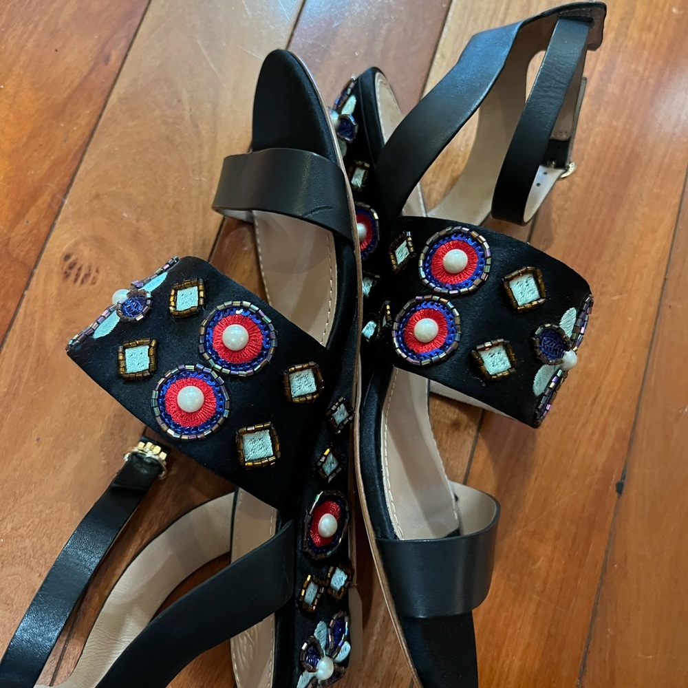 Tory Burch low wedge sandals.